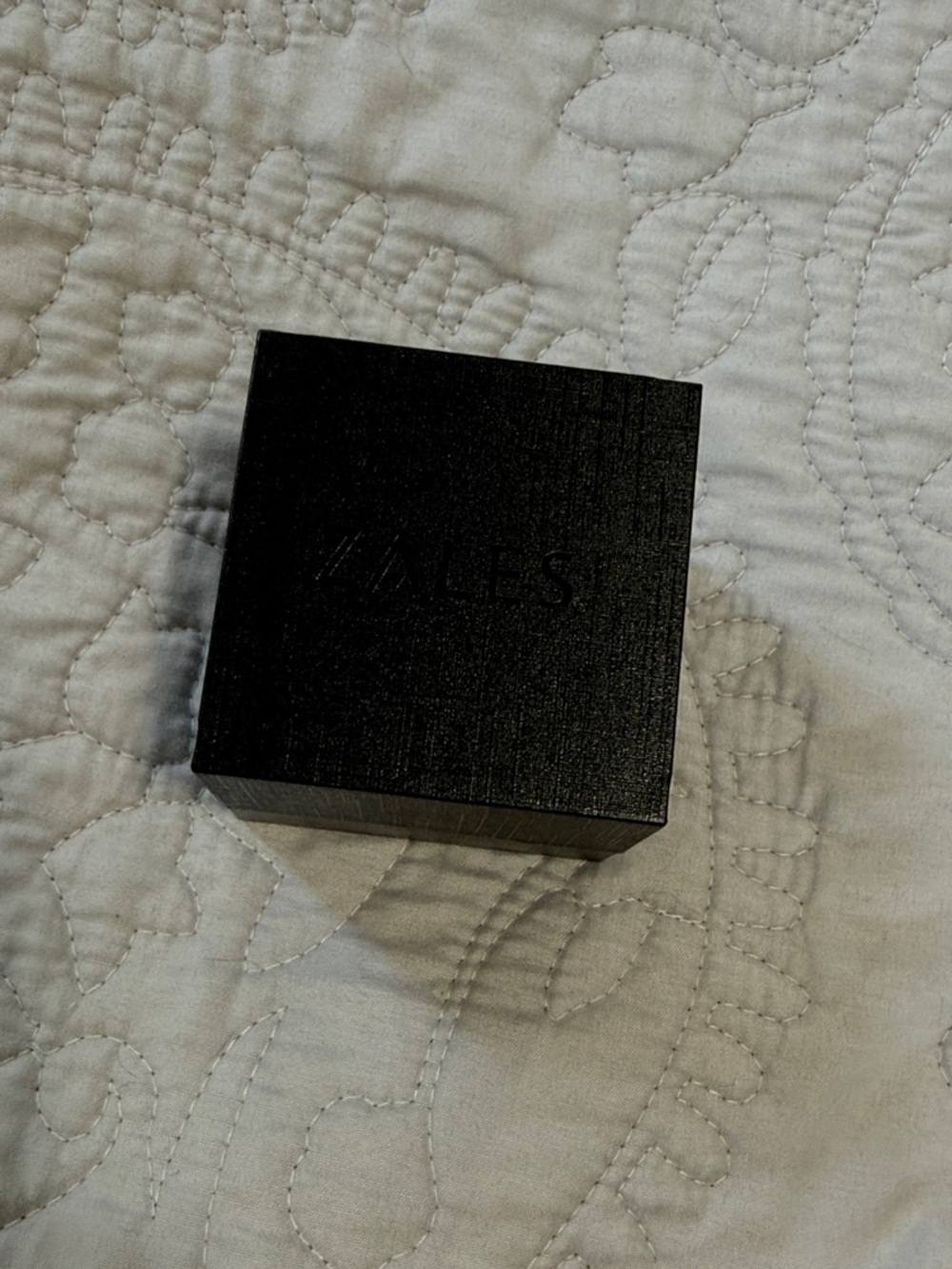 Zales Black Textured Jewelry Box - Empty